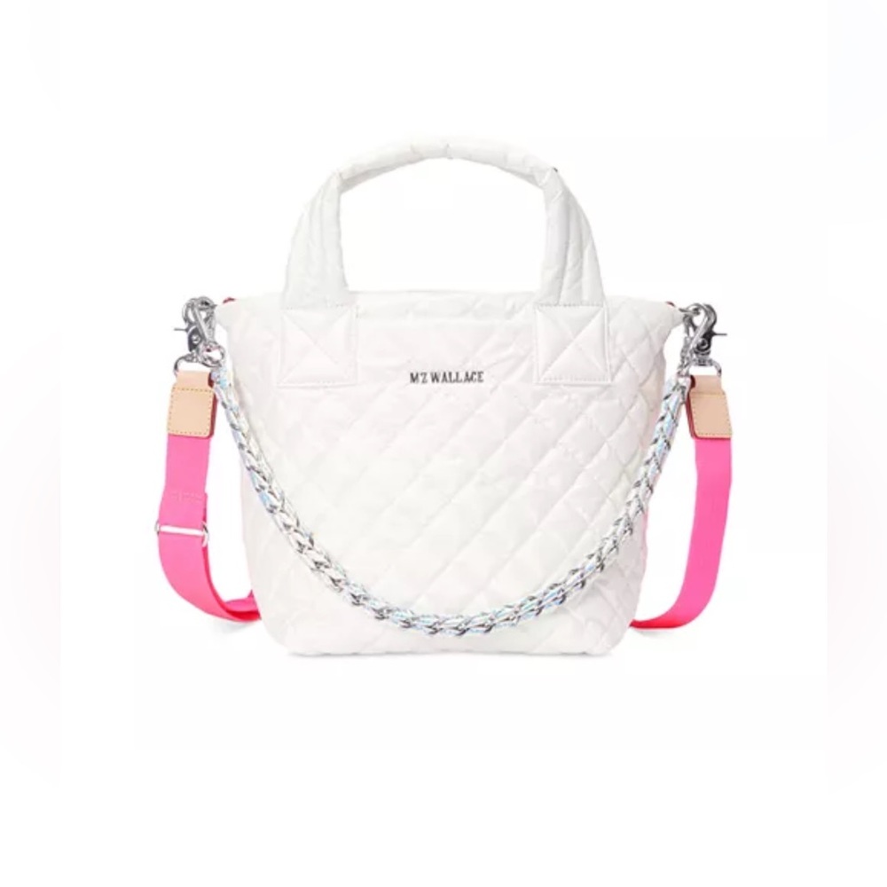 MZ Wallace Mini Metro Tote Deluxe- Pearl & Iridescent